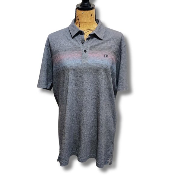 Travis Mathew Gray WERE DANCIN Performance Polo L - Picture 1 of 8